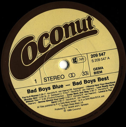 Bad Boys Blue : Bad Boys Best (LP, Comp)