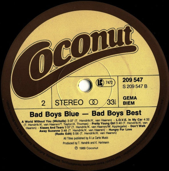 Bad Boys Blue : Bad Boys Best (LP, Comp)