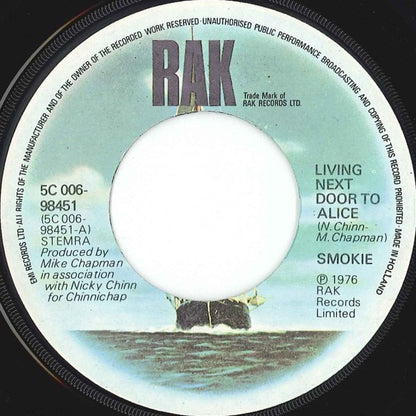 Smokie : Living Next Door To Alice (7", Single)