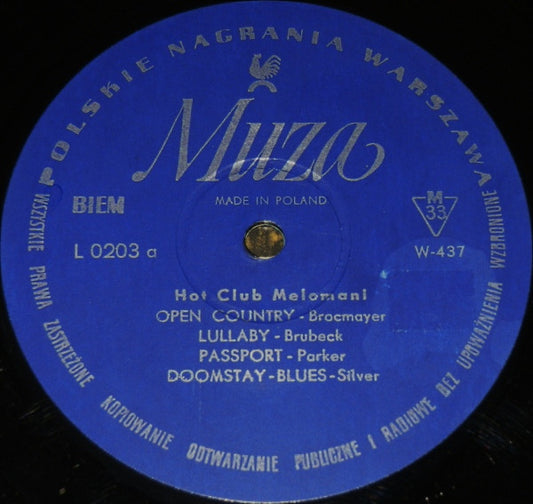 Hot Club "Melomani", American Jazz Group : Hot Club Melomani / American Jazz Group (10", Mono, RE)
