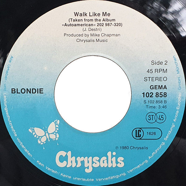 Blondie : Rapture (7", Single)