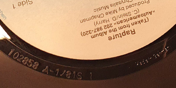 Blondie : Rapture (7", Single)