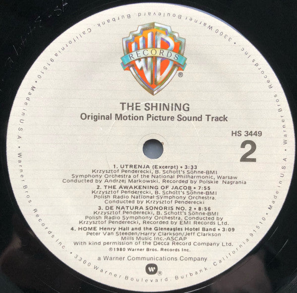 Various : The Shining (Original Sound Track) (LP, Album)
