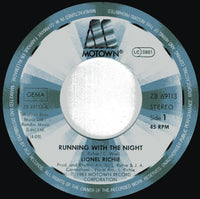 Lionel Richie : Running With The Night (7", Single)