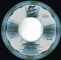 Lionel Richie : Running With The Night (7", Single)