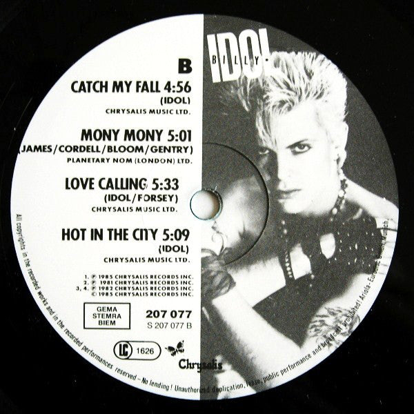Billy Idol : Vital Idol (LP, Album, Comp)