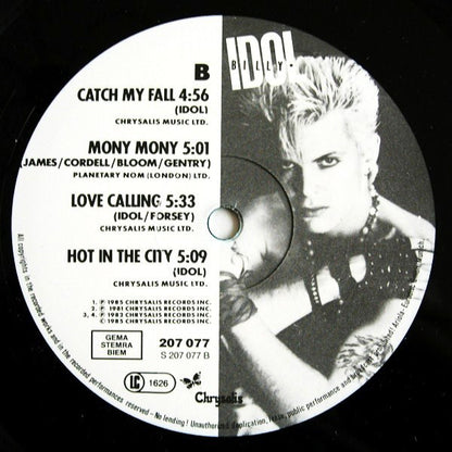 Billy Idol : Vital Idol (LP, Album, Comp)