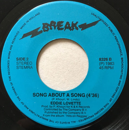 Eddie Lovette : Gypsy Girl / Song About A Song (7", Single)