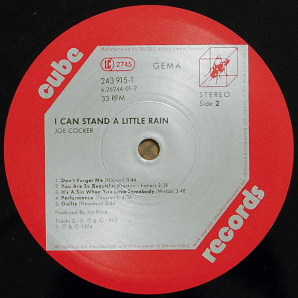 Joe Cocker : I Can Stand A Little Rain (LP, Album, RE)