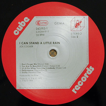 Joe Cocker : I Can Stand A Little Rain (LP, Album, RE)
