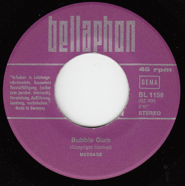Message (3) : Sunshine Girl (7", Single)