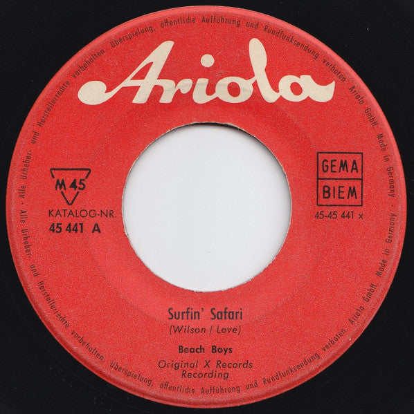 Beach Boys* : Surfin' Safari (7", Single, Mono)