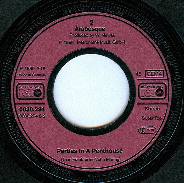 Arabesque : Take Me Don't Break Me (7", Single)
