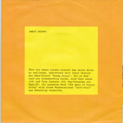 Sweet Dreams (3) : The Best Of Everything / Only You Can Touch Me (7", Single)