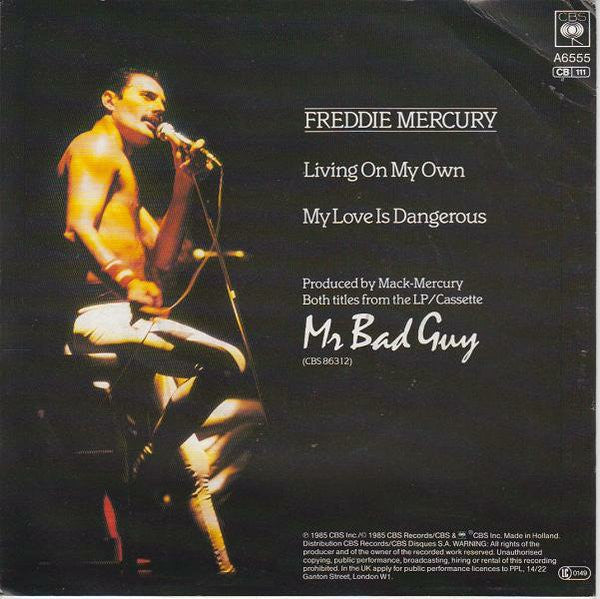 Freddie Mercury : Living On My Own (7", Single)