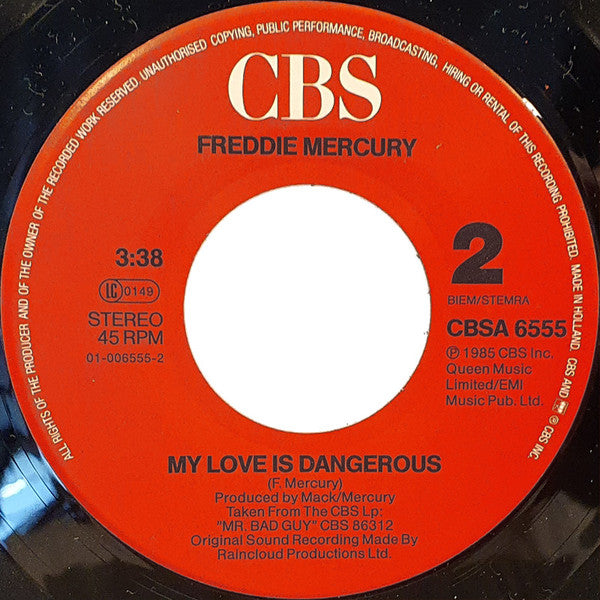 Freddie Mercury : Living On My Own (7", Single)