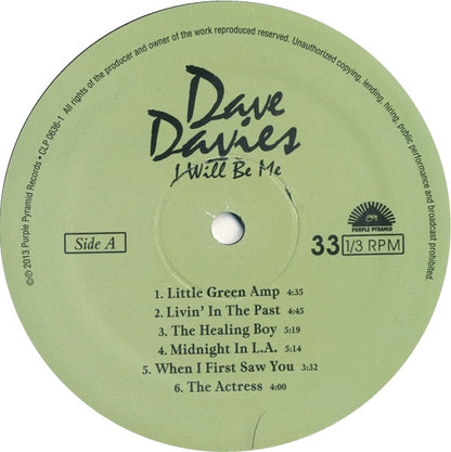 Dave Davies : I Will Be Me (LP, Album)