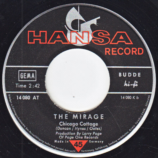 The Mirage : Mystery Lady / Chicago Cottage (7", Single)