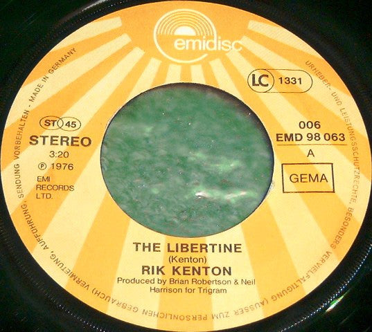 Rik Kenton : The Libertine (7", Single)