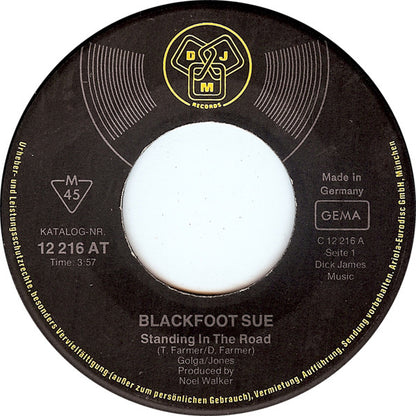 Blackfoot Sue : Standing In The Road / Celestial Plain (7", Single)