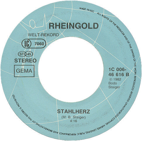 Rheingold : Das Steht Dir Gut / Stahlherz (7", Single)