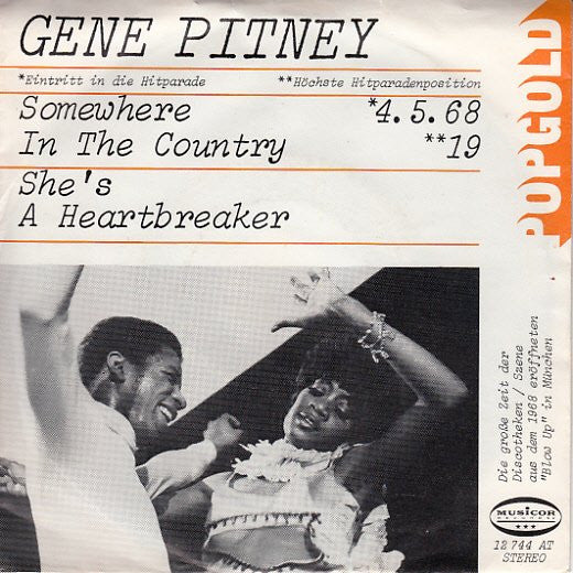 Gene Pitney : Somewhere In The Country / She's A Heartbreaker (7", Single)