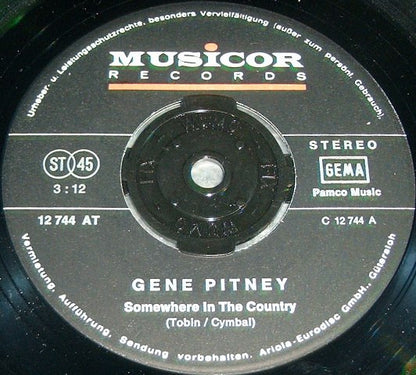 Gene Pitney : Somewhere In The Country / She's A Heartbreaker (7", Single)