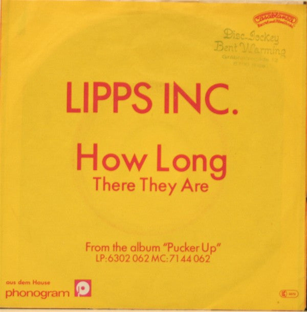 Lipps, Inc. : How Long (7", Single)