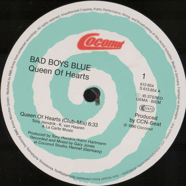 Bad Boys Blue : Queen Of Hearts (12", Maxi)
