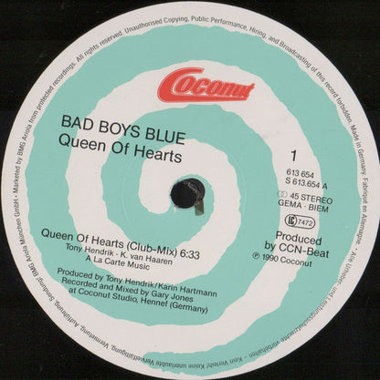 Bad Boys Blue : Queen Of Hearts (12", Maxi)