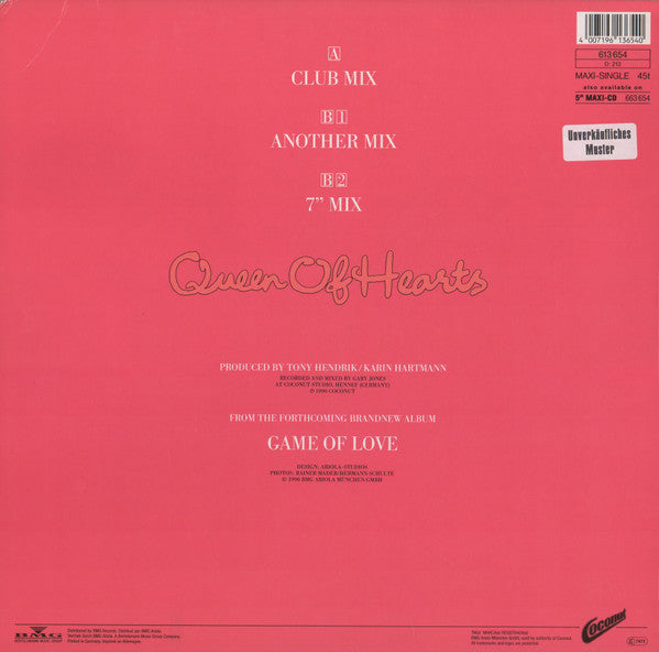 Bad Boys Blue : Queen Of Hearts (12", Maxi)