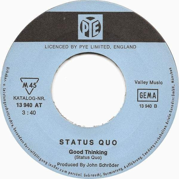 Status Quo : Tune To The Music (7", Single, Mono, RE)