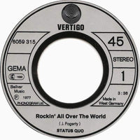 Status Quo : Rockin' All Over The World / Rain (7", Single)