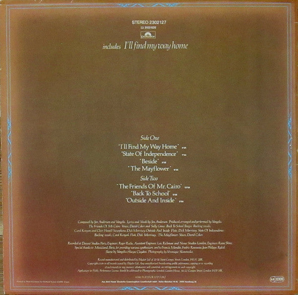 Jon & Vangelis : The Friends Of Mr. Cairo (LP, Album, RE)