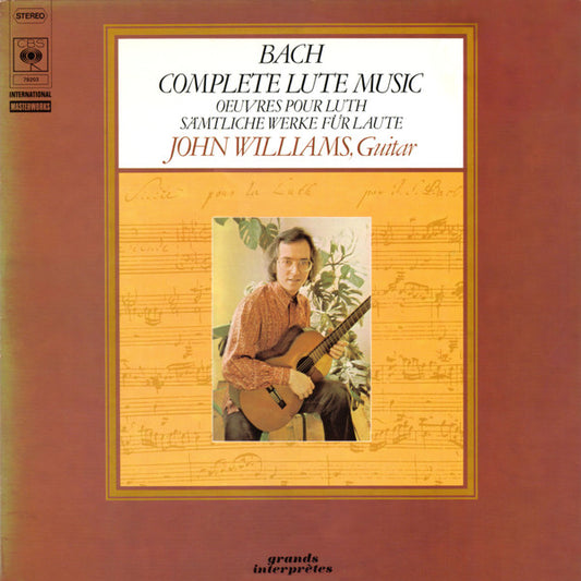 John Williams (7) Plays Johann Sebastian Bach : Complete Lute Music = Oeuvres Pour Luth = Sämtliche Werke Für Laute (2xLP, Album)