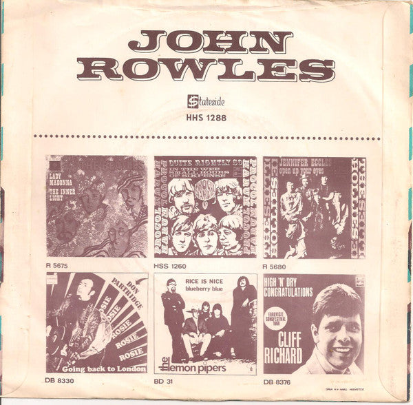 John Rowles : Hush... Not A Word To Mary (7", Single)
