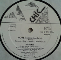 Sabrina : Boys (Summertime Love) Remixed (12", Maxi)