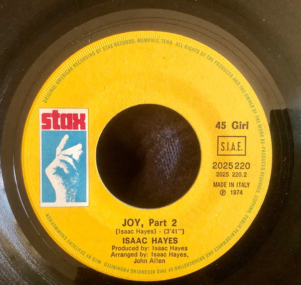 Isaac Hayes : Joy Part 1 (7")