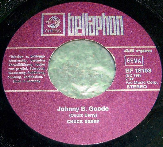 Chuck Berry : Johnny B. Goode / Sweet Little Sixteen (7", Single)