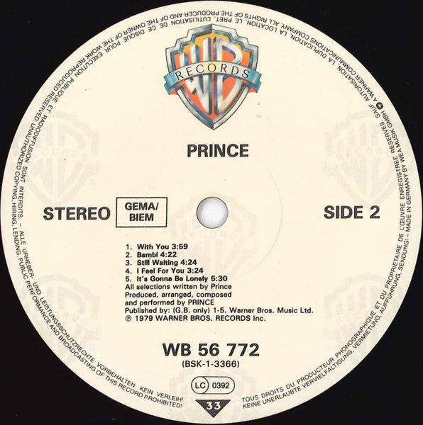Prince : Prince (LP, Album, RE)