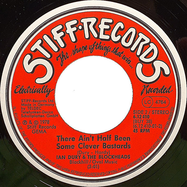 Ian Dury & The Blockheads* : Hit Me With Your Rhythm Stick (7", Single)