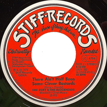 Ian Dury & The Blockheads* : Hit Me With Your Rhythm Stick (7", Single)