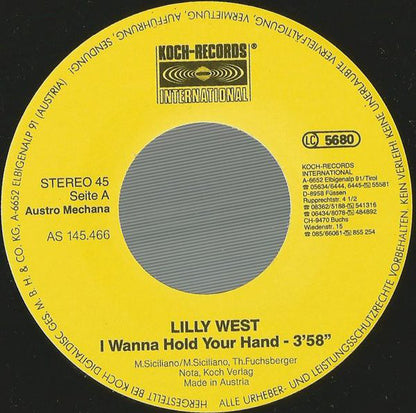 Lilly West : I Wanna Hold Your Hand (7", Single)