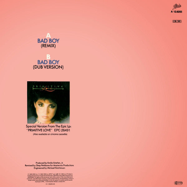 Miami Sound Machine : Bad Boy (Remix) (12", Maxi)