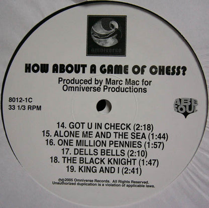 Marc Mac : How About A Game Of Chess? (2xLP, Album)