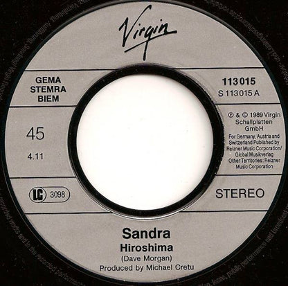 Sandra : Hiroshima (7", Single)