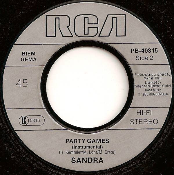 Sandra : (I'll Never Be) Maria Magdalena (7", Single)