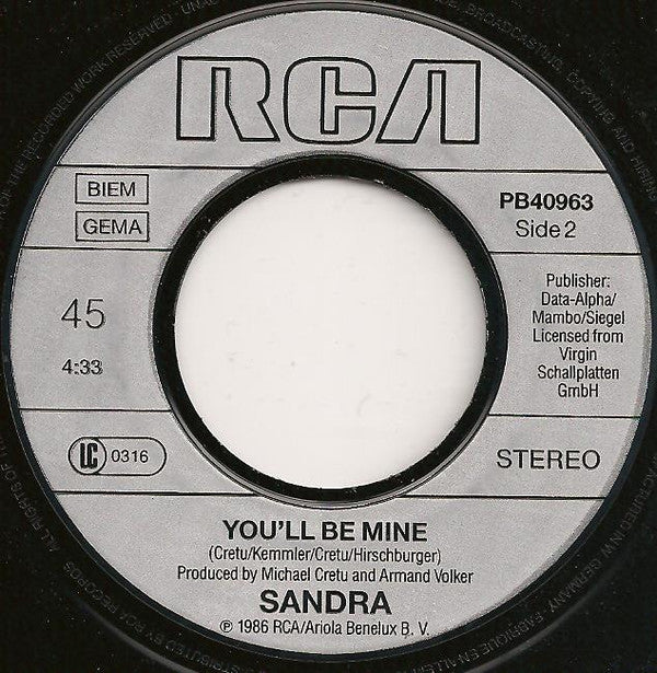Sandra : Hi! Hi! Hi! (7", Single)