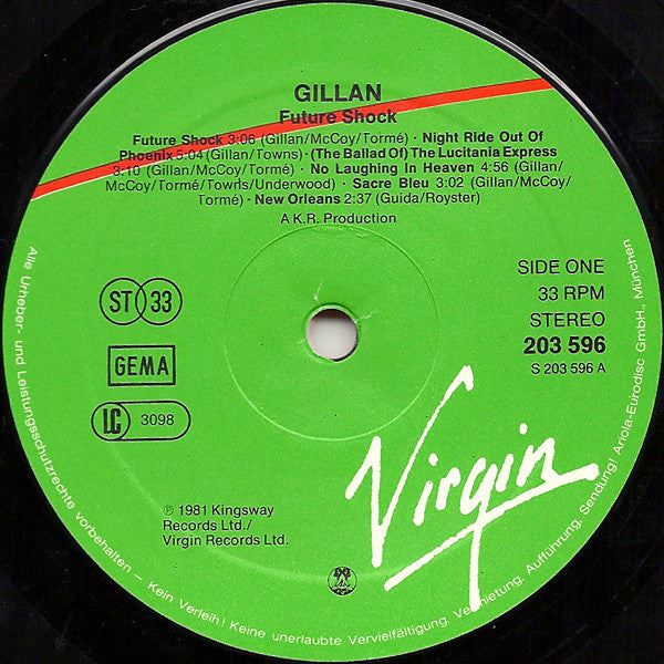 Gillan : Future Shock (LP, Album)
