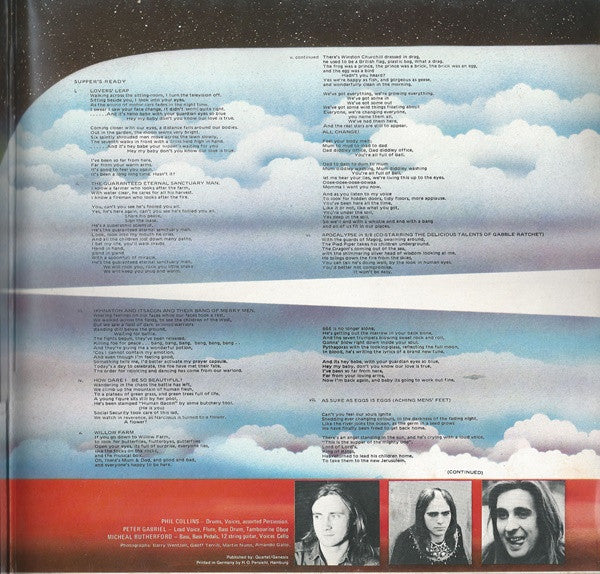 Genesis : Foxtrot (LP, Album, RP, Gat)